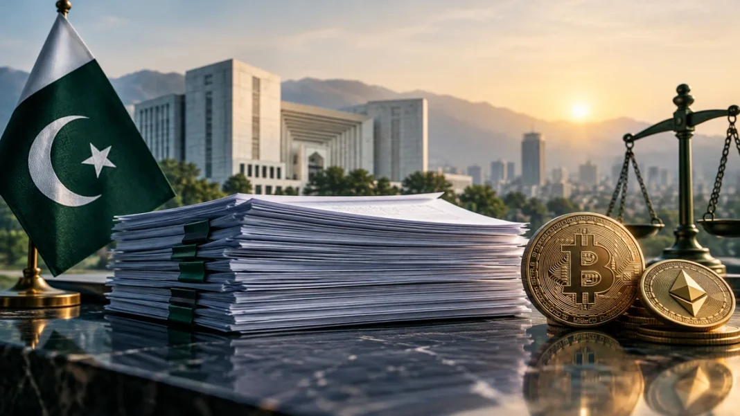 Pakistan virtual-asset regulation represented by application documents, digital assets and regulatory oversight.